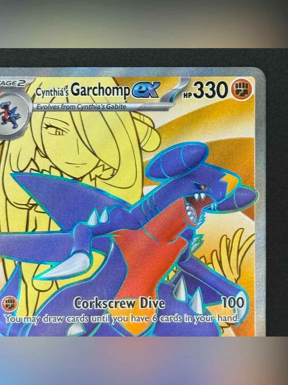 Pokémon TCG Cynthia's Garchomp EX 215/182 Ultra Rare Full Art Destined Rivals